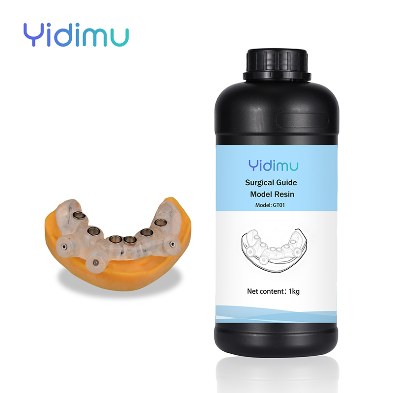 Dental guide model resin application