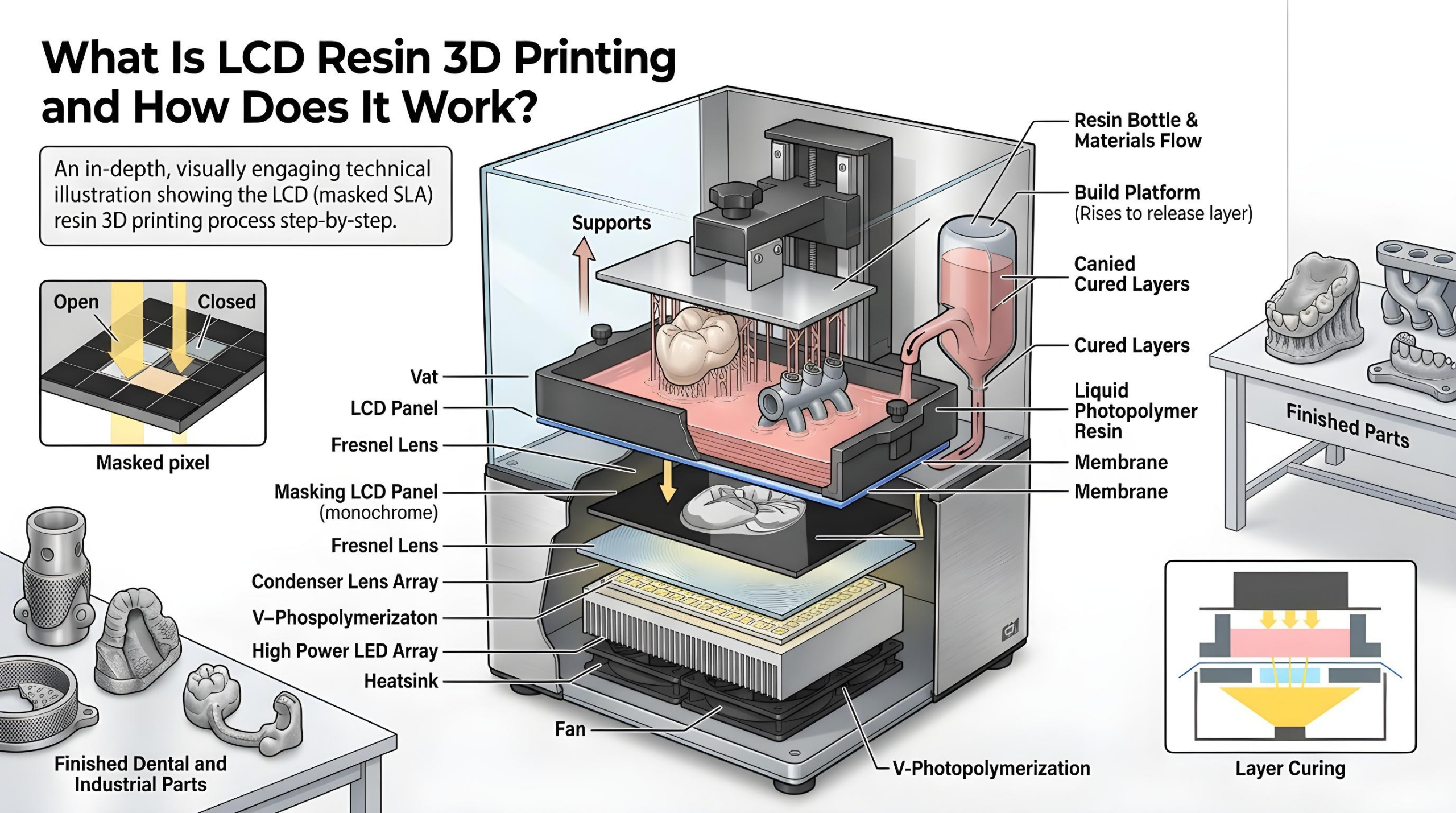 what is lcd resin 3d printing
