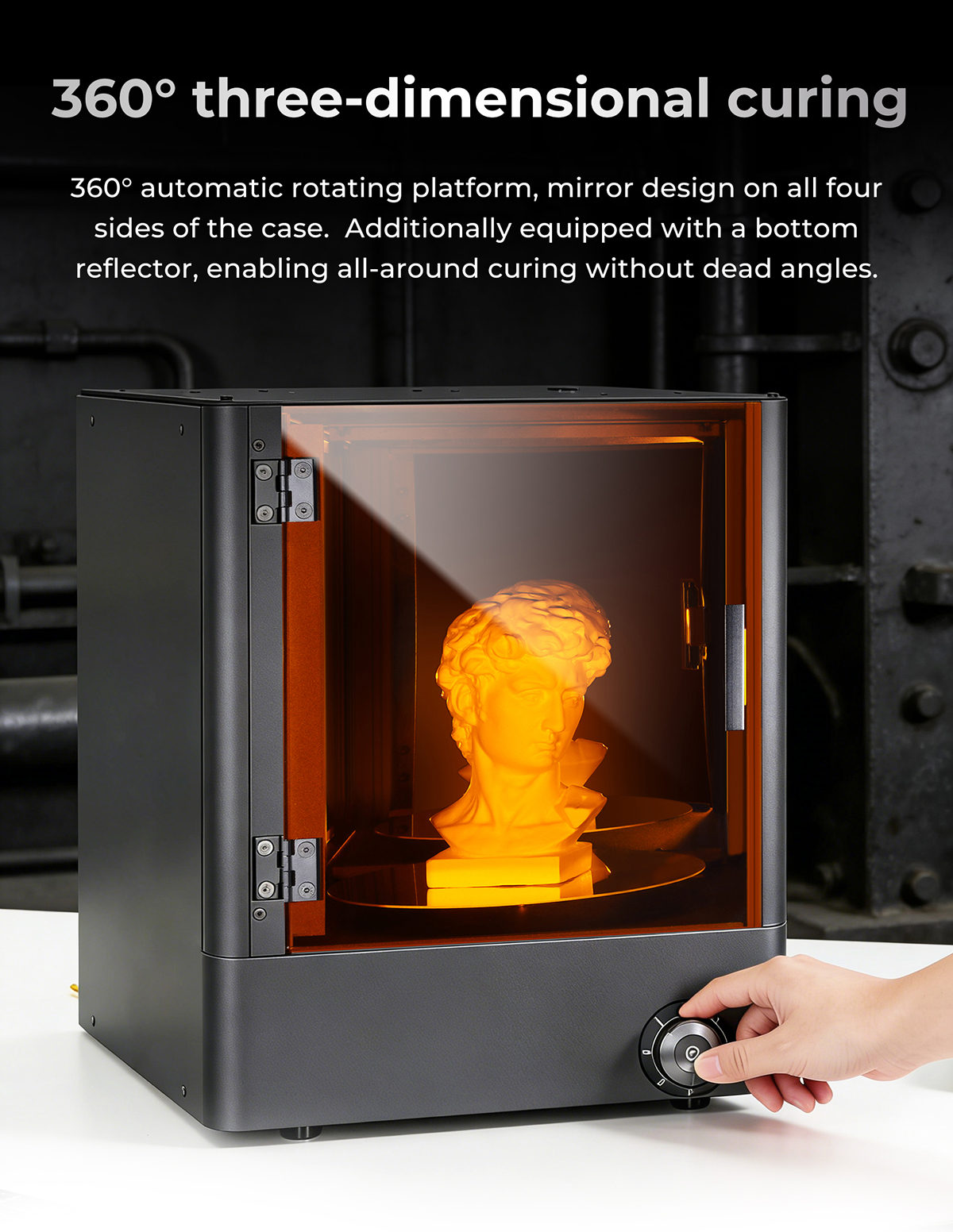yidimu uv curing box for resin 3d printed models