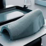 3d resin print has contour map lines