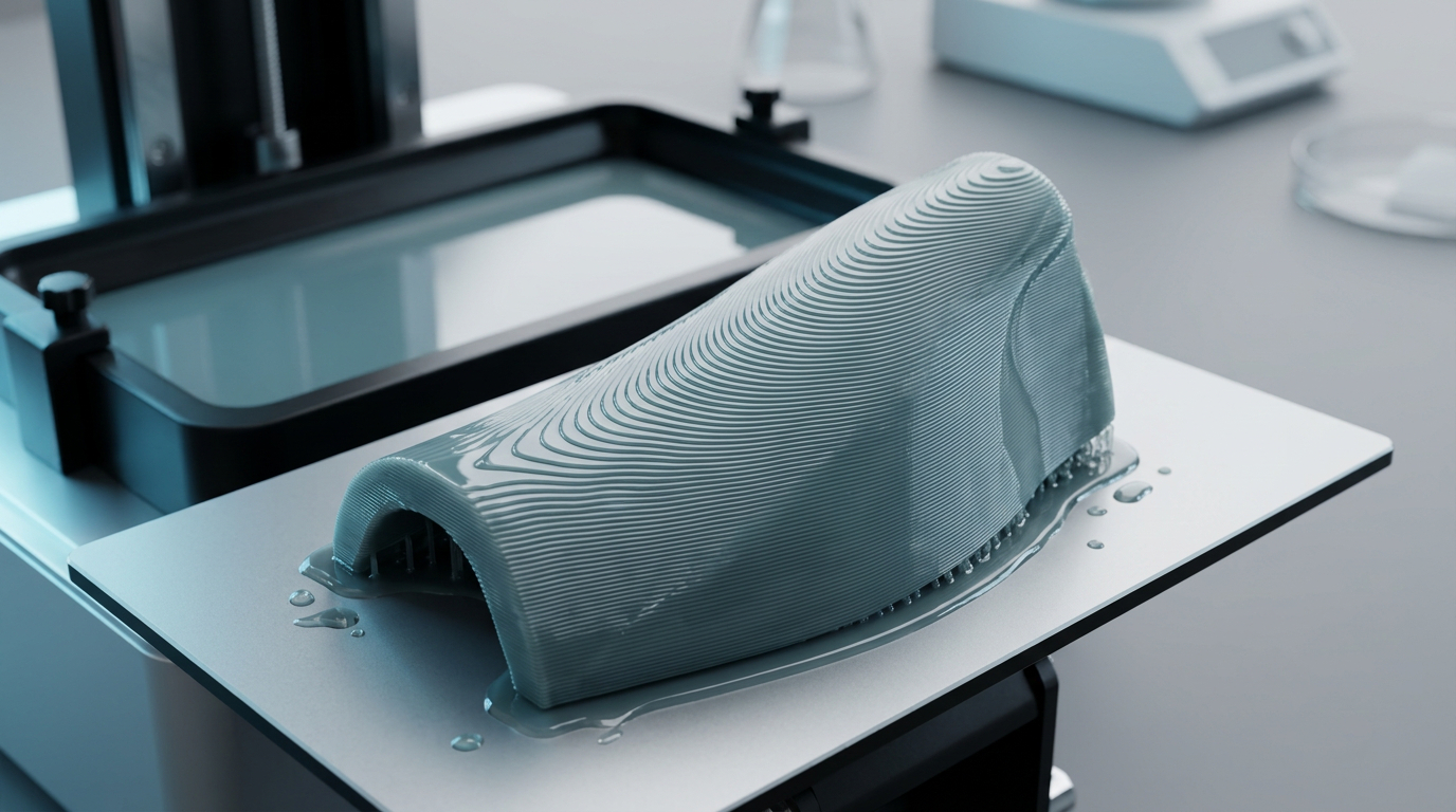 3d resin print has contour map lines