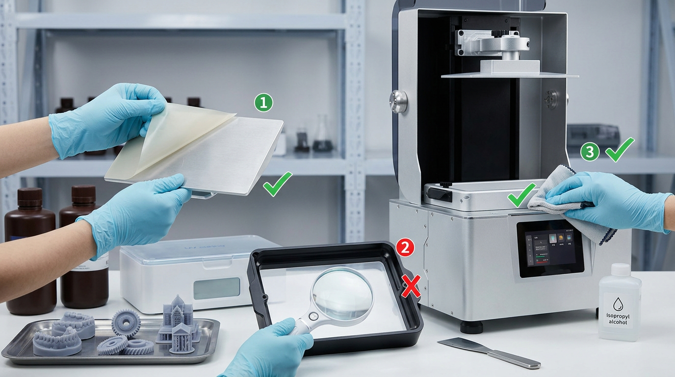 do you take film off of resin 3d printer bed
