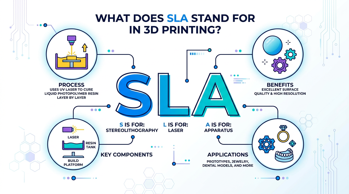 what does sla stand for in 3d printing meaning, workflow and professional use
