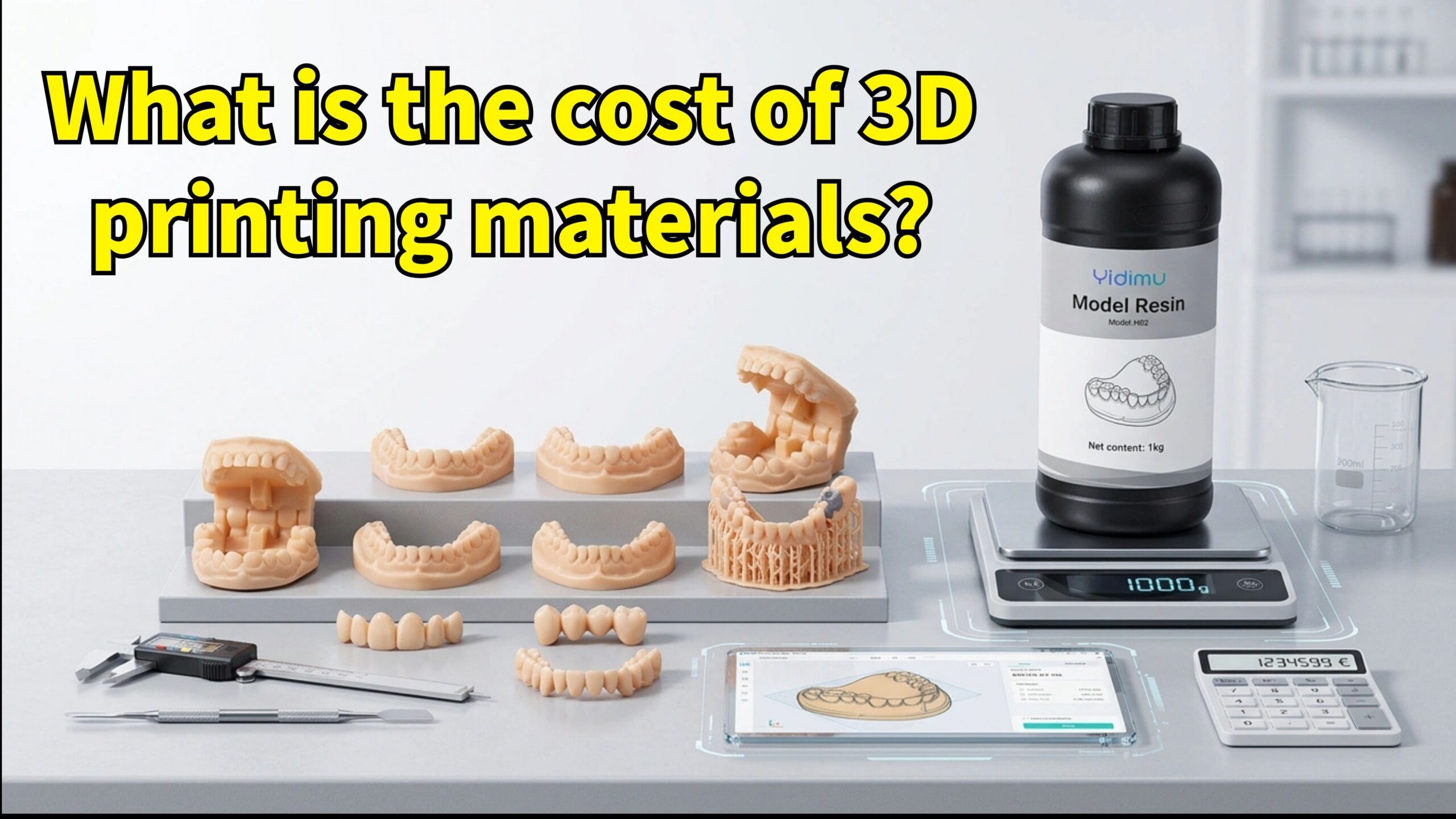 what is the cost of 3d printing materials