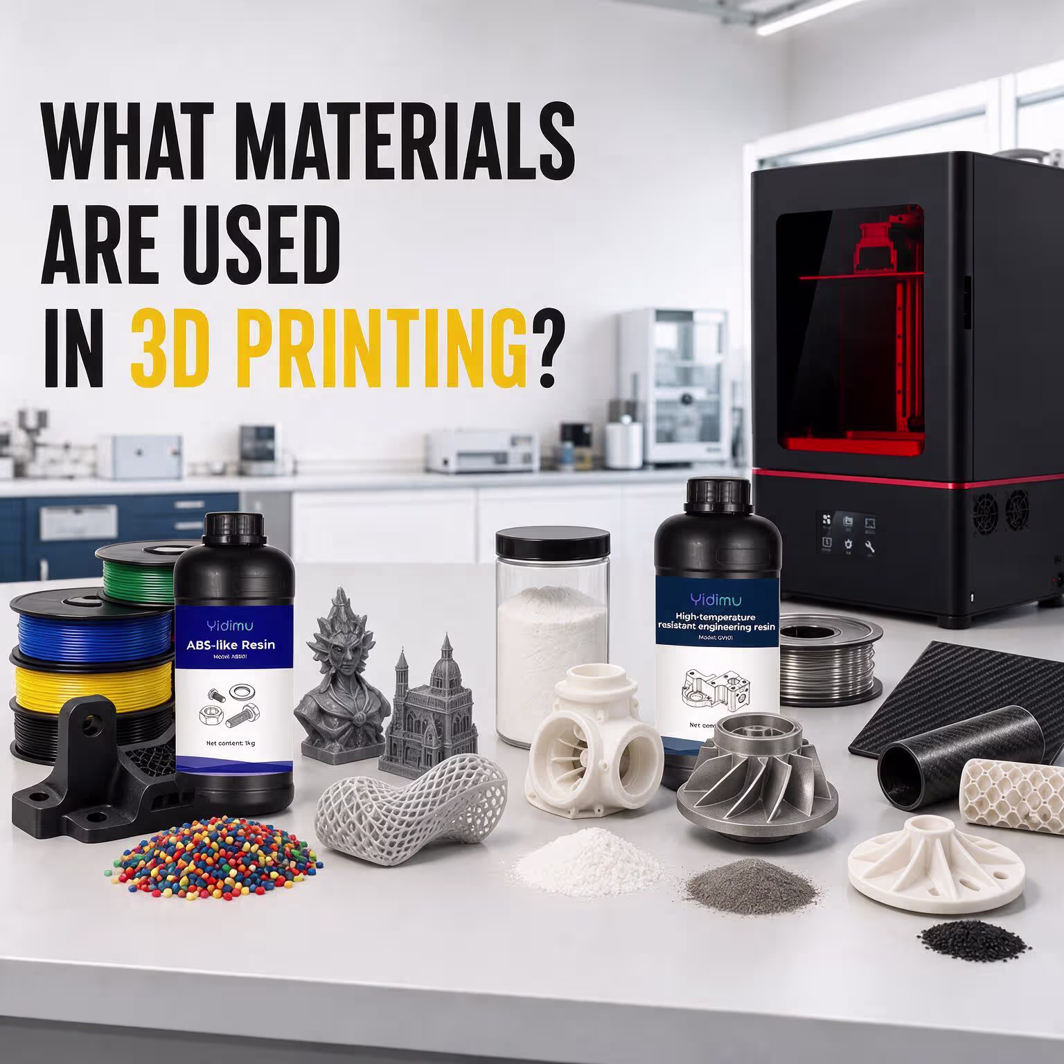 what materials are used in 3d printing